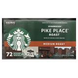72 Starbucks Pike Place medium roast coffee