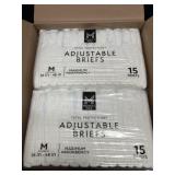 60 total protection medium adjustable briefs