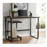 Dakota 2-Piece Writing Desk and C-Table Set, Dark
