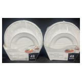 2- Premium Plastic Plates 48 per pack