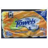 15 mega rolls Super Premium paper towels