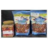 34.5oz extra large peanuts & 2-40oz Blue Diamond