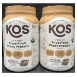 2-38.5 oz KOS organic superfood plant protein