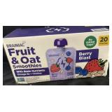 Fruit and oat smoothie berry blast 20 pouches.