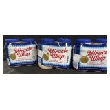3, 2 packs of 30oz miracle whip.