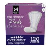 Total Protection Overnight Pad for Women, 120 ct.
