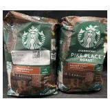 2-40oz Starbucks Pike Place medium roast ground