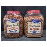 2-60oz Utz mini twist pretzels