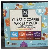 100 classic coffee variety pack cups