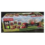 36 pack of apple&eve 100% apple juice. 12 fruit