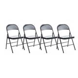Alera Armless Steel Folding Chair, Supports Up to