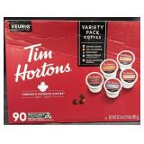 90 Tim Hortons variety pack coffee K-cups