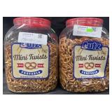 2-60oz Utz mini twists pretzels