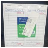 20 books of Guest Checks