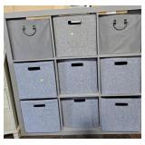 9  Cube Storage cabinet w/ all 9 cubes.