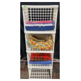Storage shelf with blankets and towel, 17ï¿½ x 15ï¿½