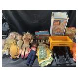 Group of vintage toys and dolls