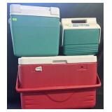 3- Coolers: Coleman, igloo MiniMate, Thermos