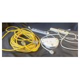 extension cord and 3 surge protectors