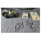 Work winch, chainsaw chains and 6 piece wire