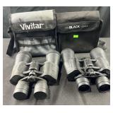 2 pair of binoculars, Vivitar 7 x 50 &ï¿½The Black