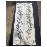 2 metal wall decorations, 9ï¿½ x 49ï¿½ high