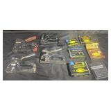 4- Staple Guns and staples. Stanley, Craftsman,