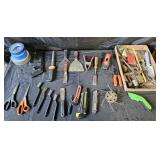 Scrapers, tape, strippers, scissors, box knives,