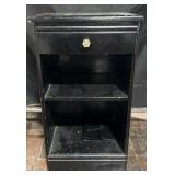 Wooden nightstand with drawer, 14ï¿½ x 11ï¿½ x 25ï¿½