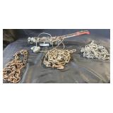 Larin 2 ton cable puller and three chains