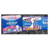 Box of always 240 thin regular panty liners. Box