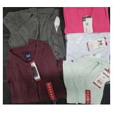 Women's size X-Large sweaters, shirts and dress.