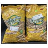 2-5lb bags Hampton farms unsalted peanuts