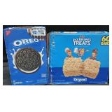Oreo cookies 12 pk 3 lb box. Rice crispy treats