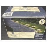 LED Solar Disk Lightsb 6-pack matte black not