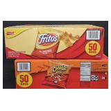 Fritos corn chips 50 count individual bags.