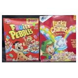 38oz Fruity Pebbles & 2-1lb 7oz Lucky Charms