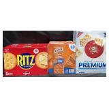 3lb 13.65oz Ritz crackers, 60.8oz Lance peanut