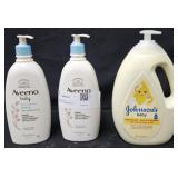 2- Aveeno baby lotion 18oz each. Johnsons baby