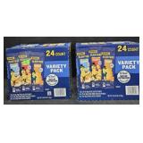 2- Planters snack size peanuts 24 count variety