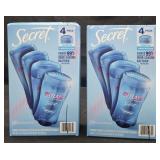 2- Secret Outlast deodorant 4 pack 2.6oz sticks