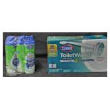 Clorox Toilet wand and refills kit. 3- Scrubbing