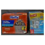 Hefty 33 gallon trash bags 90 count. Glad 4