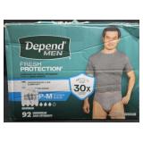 Depend for Men protection underwear size Small 92