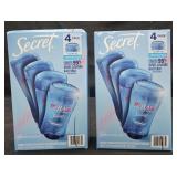 2- Secret Outlast deodorant 4 pack 2.6oz sticks