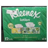Kleenex Lotion 12 flat boxes