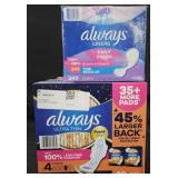 Always liners 240 count. Always ultra thin size 4