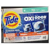 Tide ultra pods 4 bags 72 pods