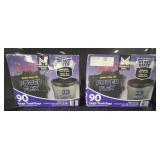 2- packs of 90 Large Trash Bags holds up to 33