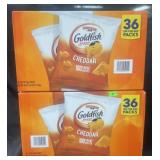 2- Boxes of Goldfish on the go 36 packs